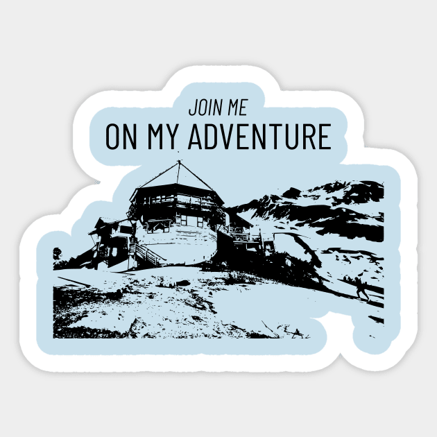 Join me on my adventure! Sticker by Silhouettes In Space